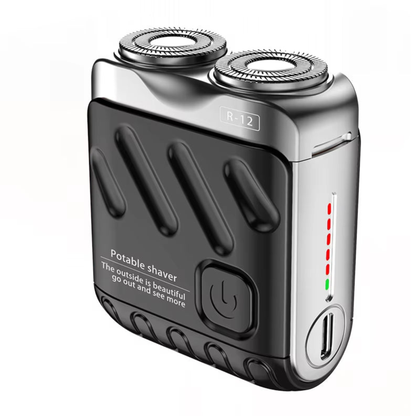 Afeitadora eléctrica Mini Afeitadora eléctrica portátil impermeable tipo c recargable de viaje maquinilla de afeitar rotativa recortadora de barba  hombres