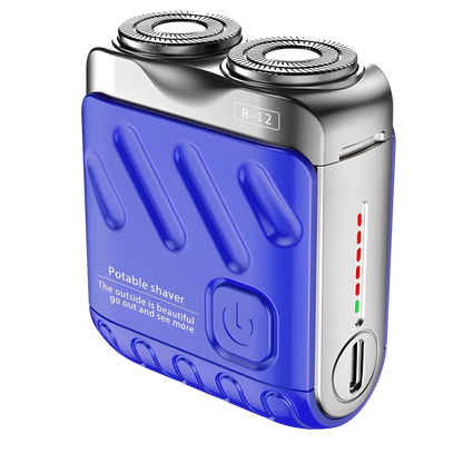 Afeitadora eléctrica Mini Afeitadora eléctrica portátil impermeable tipo c recargable de viaje maquinilla de afeitar rotativa recortadora de barba  hombres